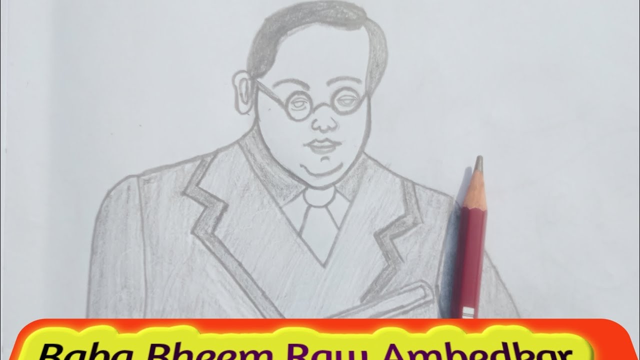 Baba Bheem Raw Ambedkar Drawing kaise Banaye? How Macke To baba Sahan Drawing?