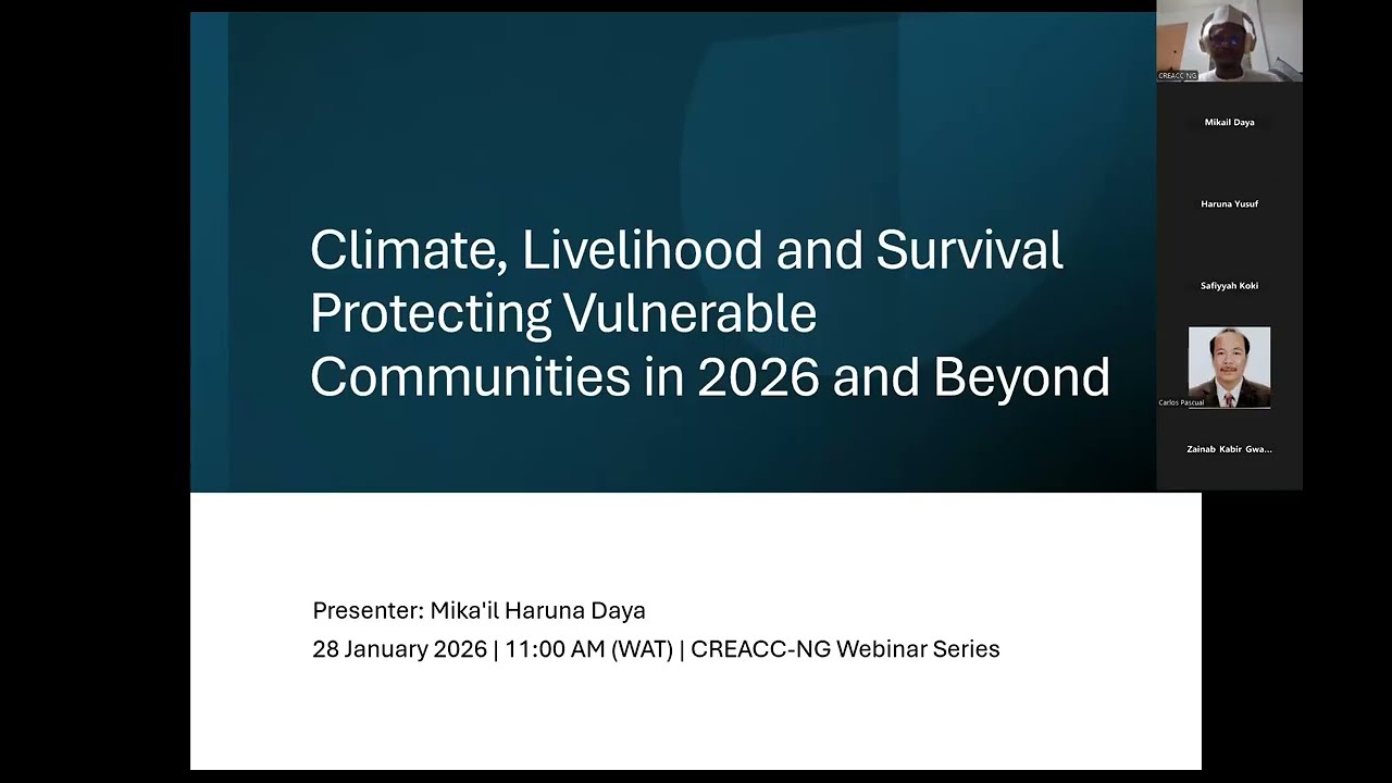 Climate, Livelihood, and Survival: Protecting Vulnerable Communities | CREACC-NG 2026 Series