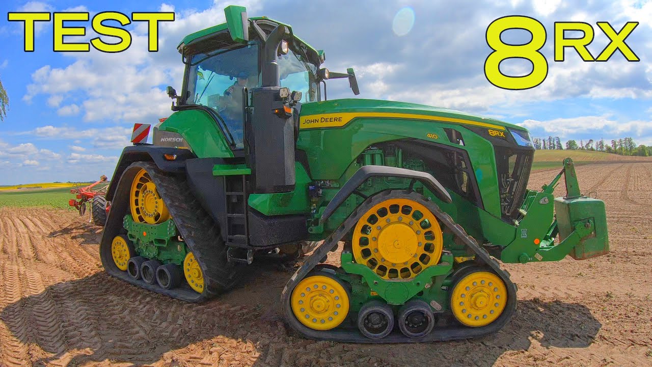 John Deere 8RX 410 test ciągnika z HORSCH Focus siew soi