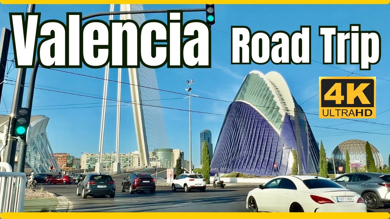 Valencia Road Trip 4K Driving Downtown