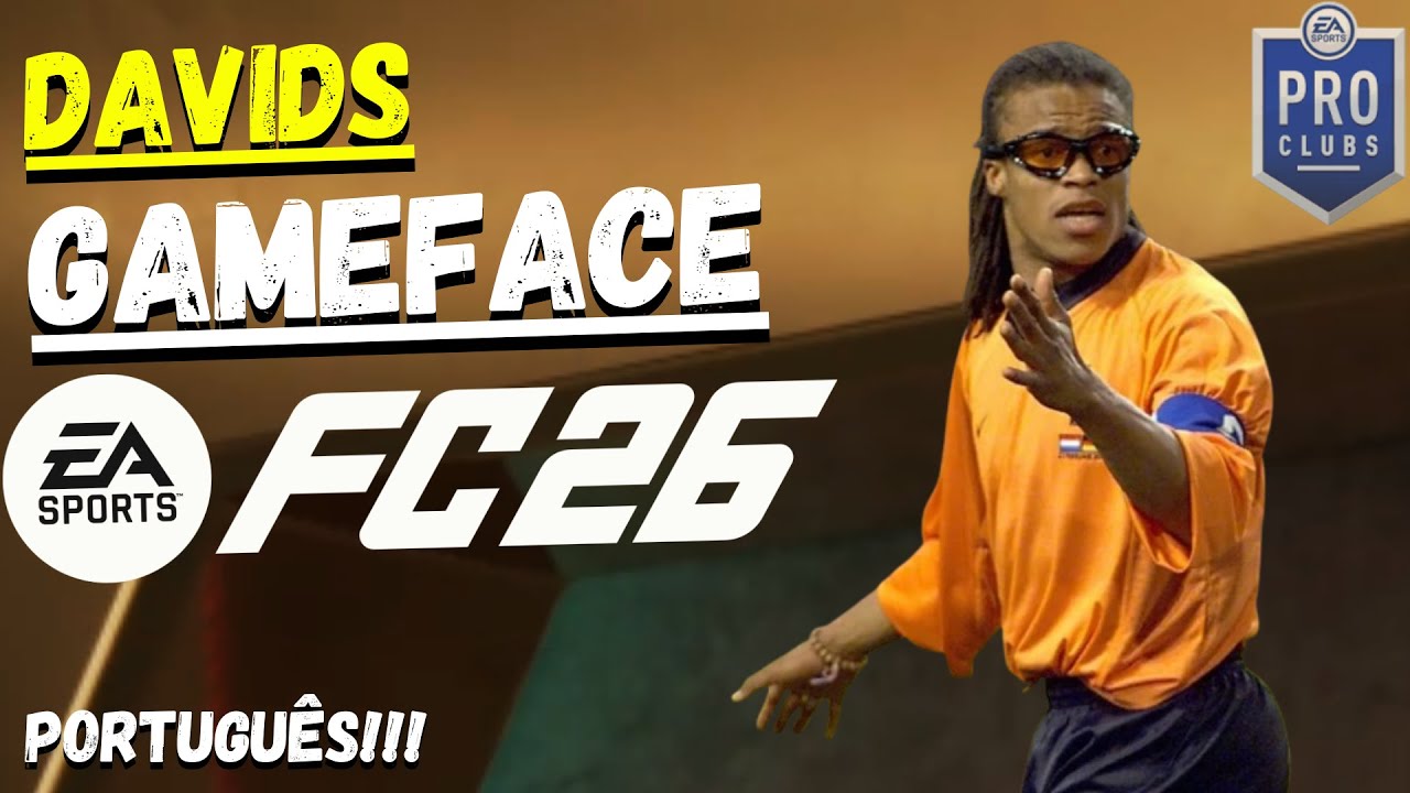 [Português] Tutorial Game Face: Edgar Davids no EA FC 26 (Pro Clubs & Carreira) 🎮⚽ #49