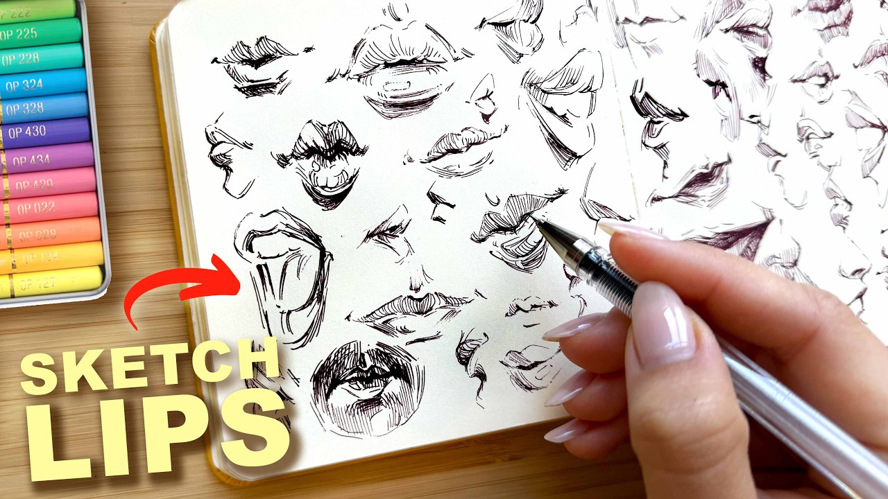 Sketching Lips Practice Made EASIER!
