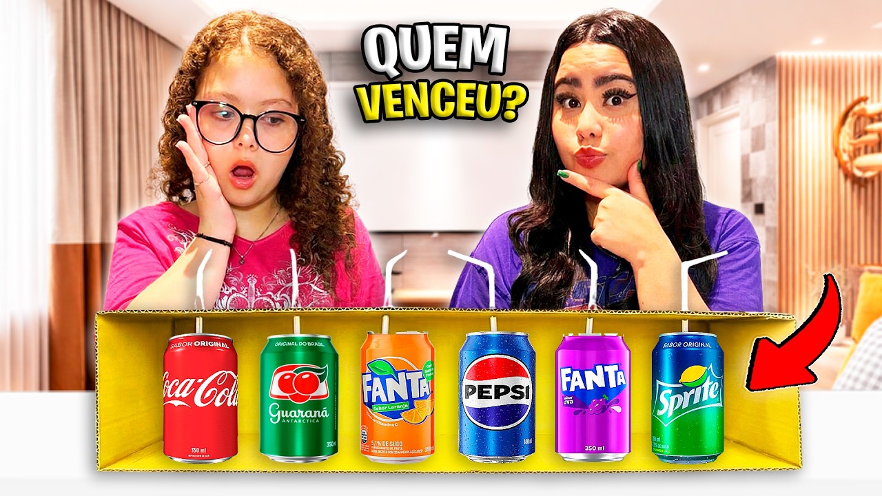 QUEM ACERTAR MAIS SABORES DE REFRIGERANTE VENCE! *Quem ganhou? | BIBI E LUD
