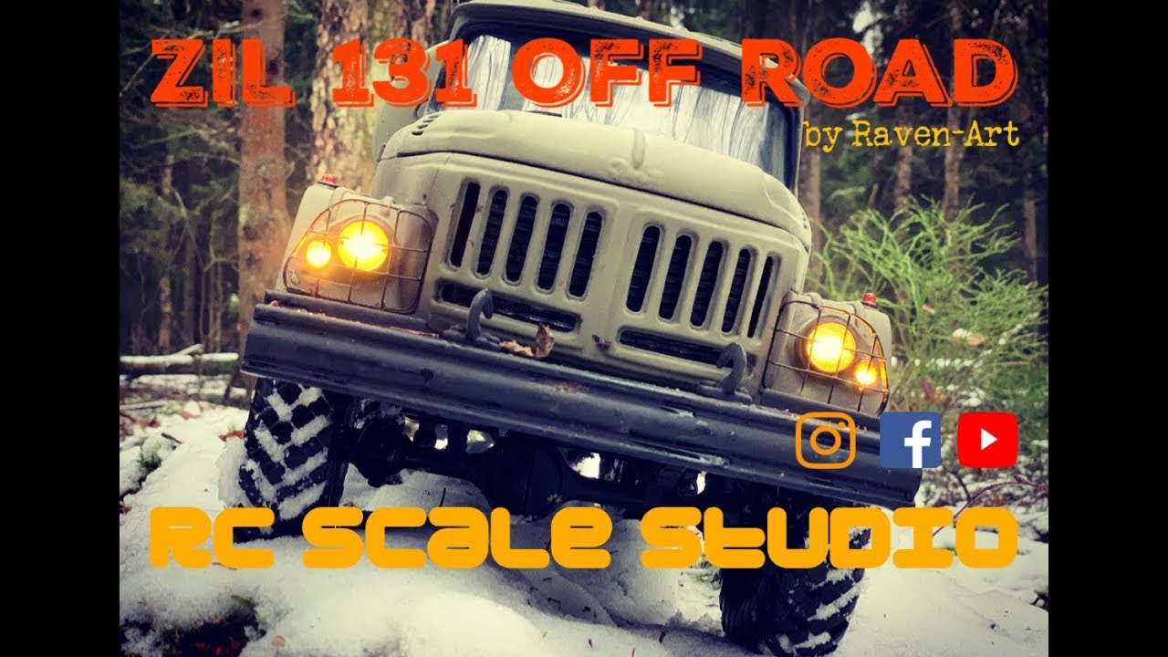 Rc scale truck ZIL 131 6x6 in 1/10 scale on offroad