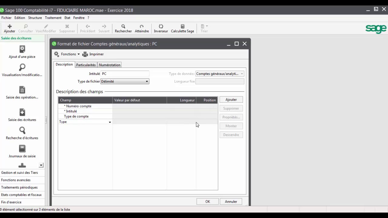 IMPORTER LE PLAN COMPTABLE MAROCAINE DE EXCEL SUR SAGE 100 COMPTABILITE i7