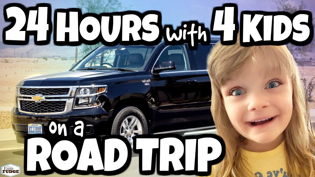24 HOURS WITH 4 KIDS ON A ROAD TRIP!