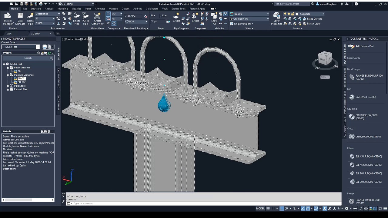 Plant 3D   Quick Pipe Support
