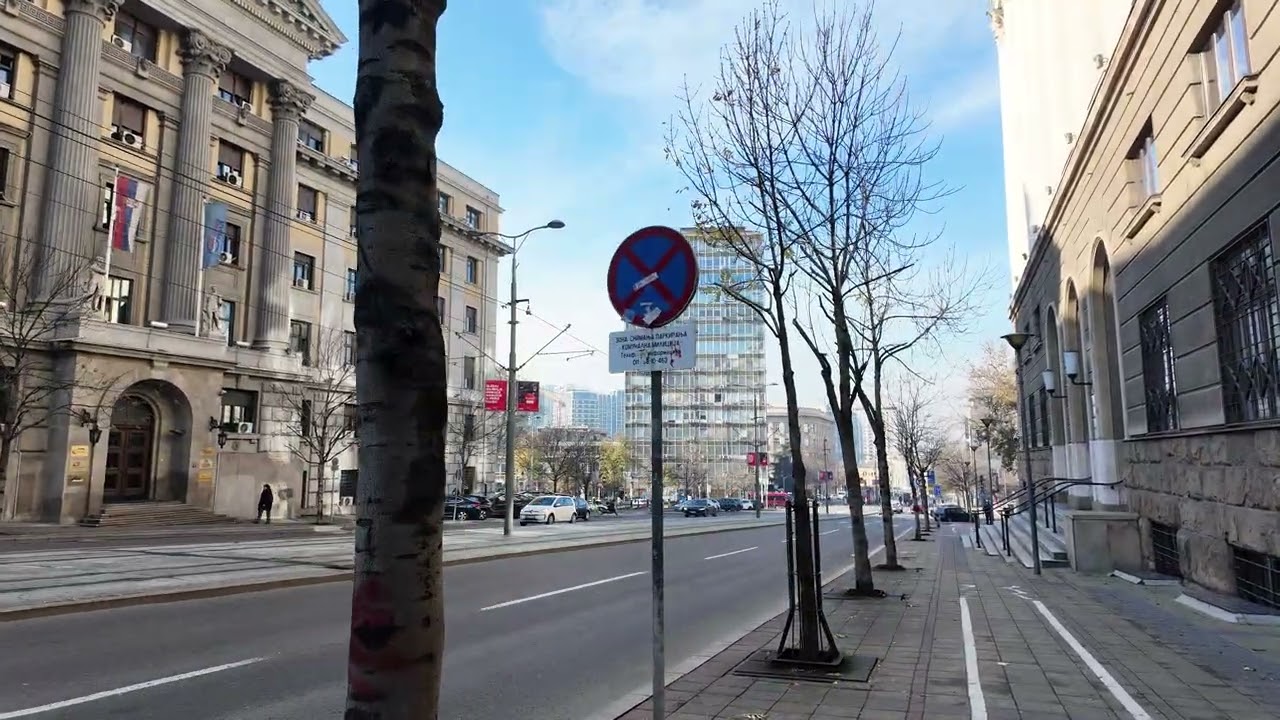 Belgrade Walking Tour - Nemanjina St & Sava Square - Stefan Nemanja Statue 4K