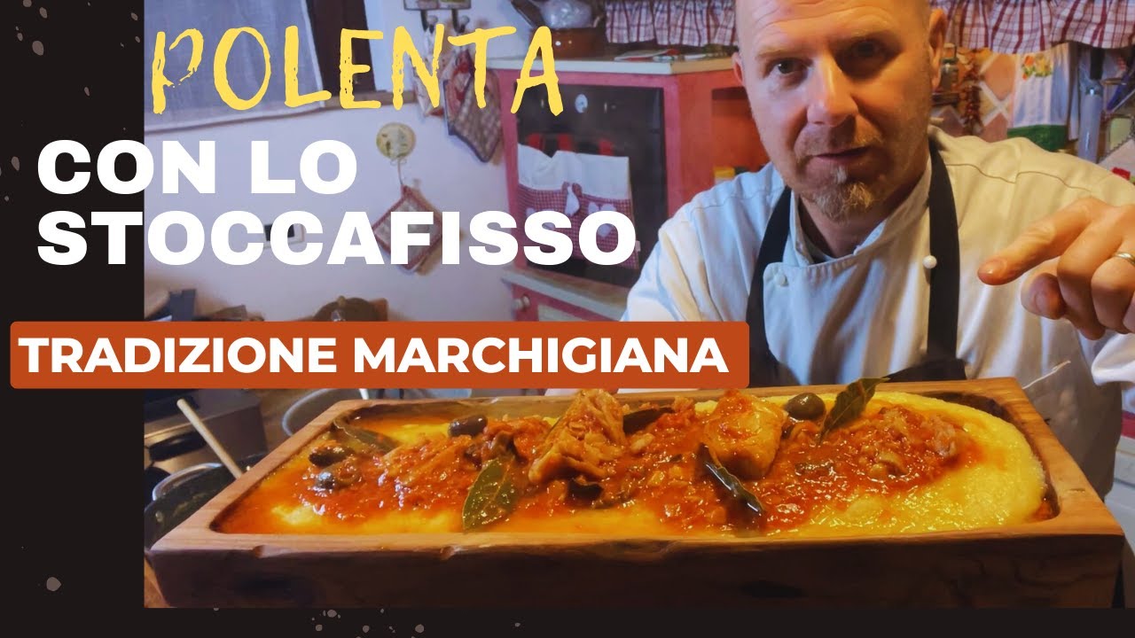 POLENTA CON LO STOCCAFISSO COME VUOLE LA TRADIZIONE MARCHIGIANA