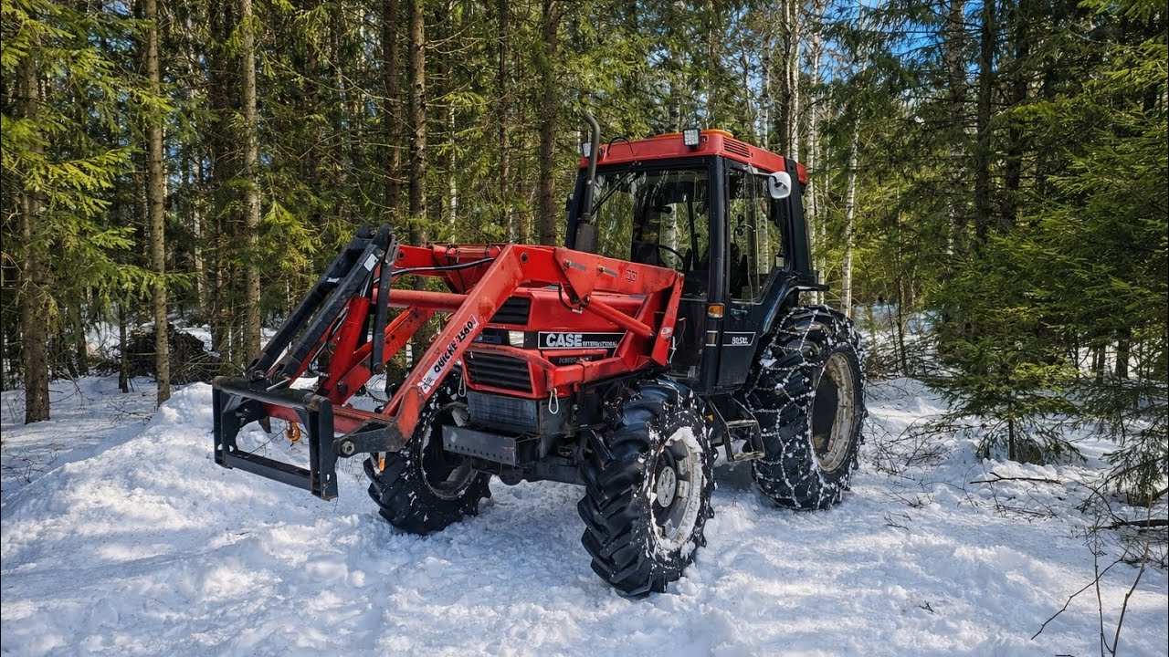  Case tractor skidding logs #73 