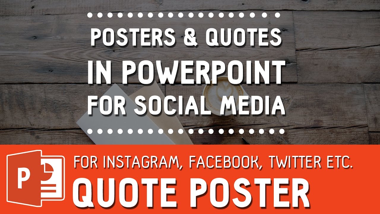 Viral Image quote poster for social media in Powerpoint | How to design instagram quote tutorial