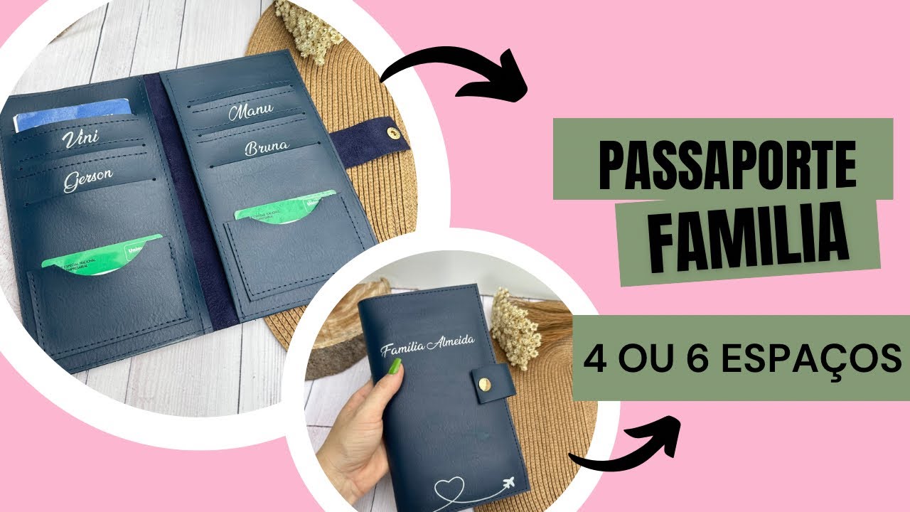 Passo a Passo passaporte família I Como fazer Capa para passaporte família no Montana com 6 lugares