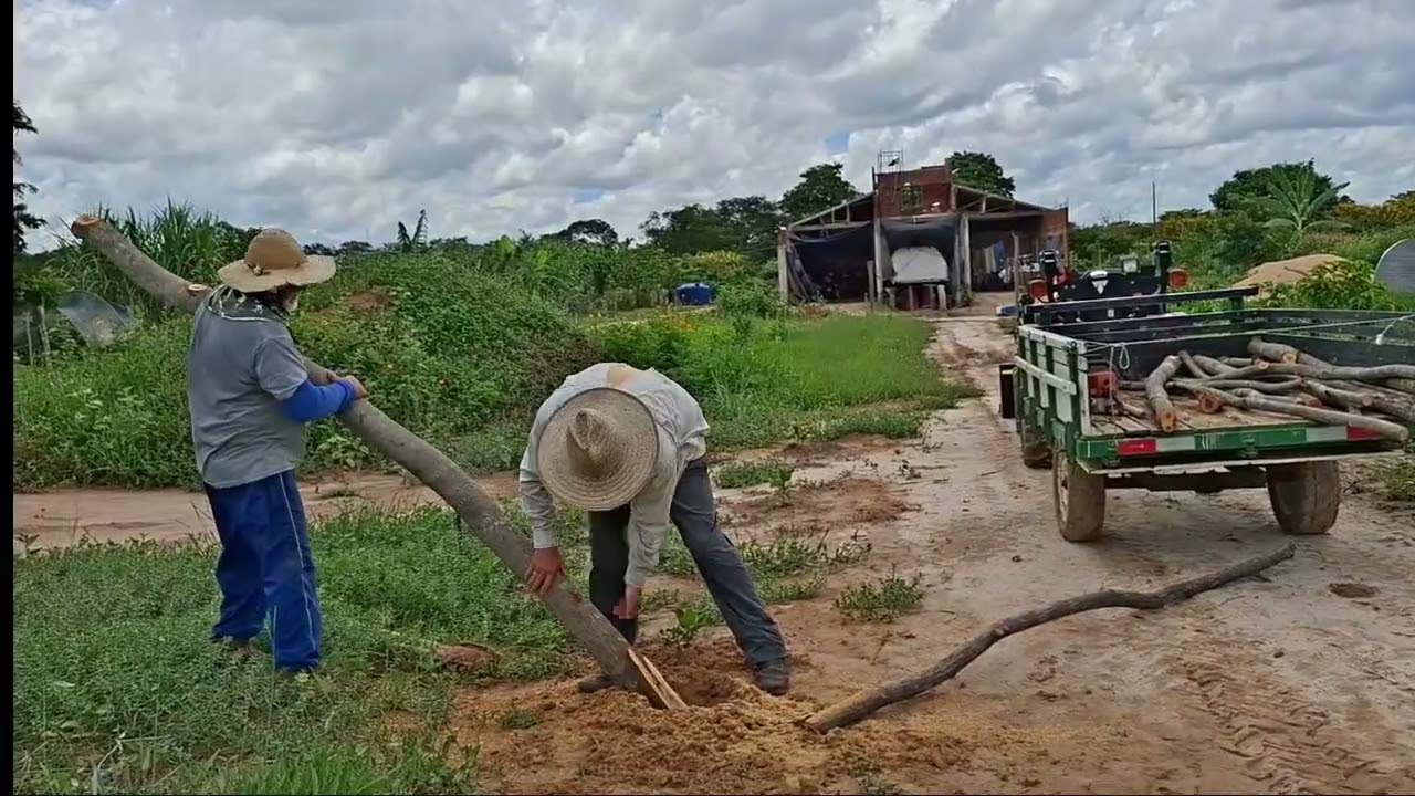 FAZENDO  PARREIRA DE MARACUJA DOCE 