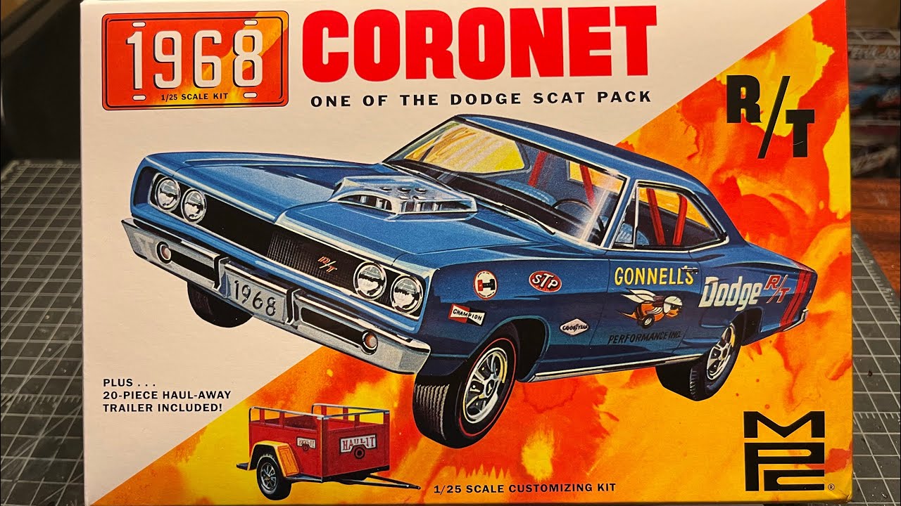 Full build and review of the new 1968 Dodge Coronet with trailer by MPC