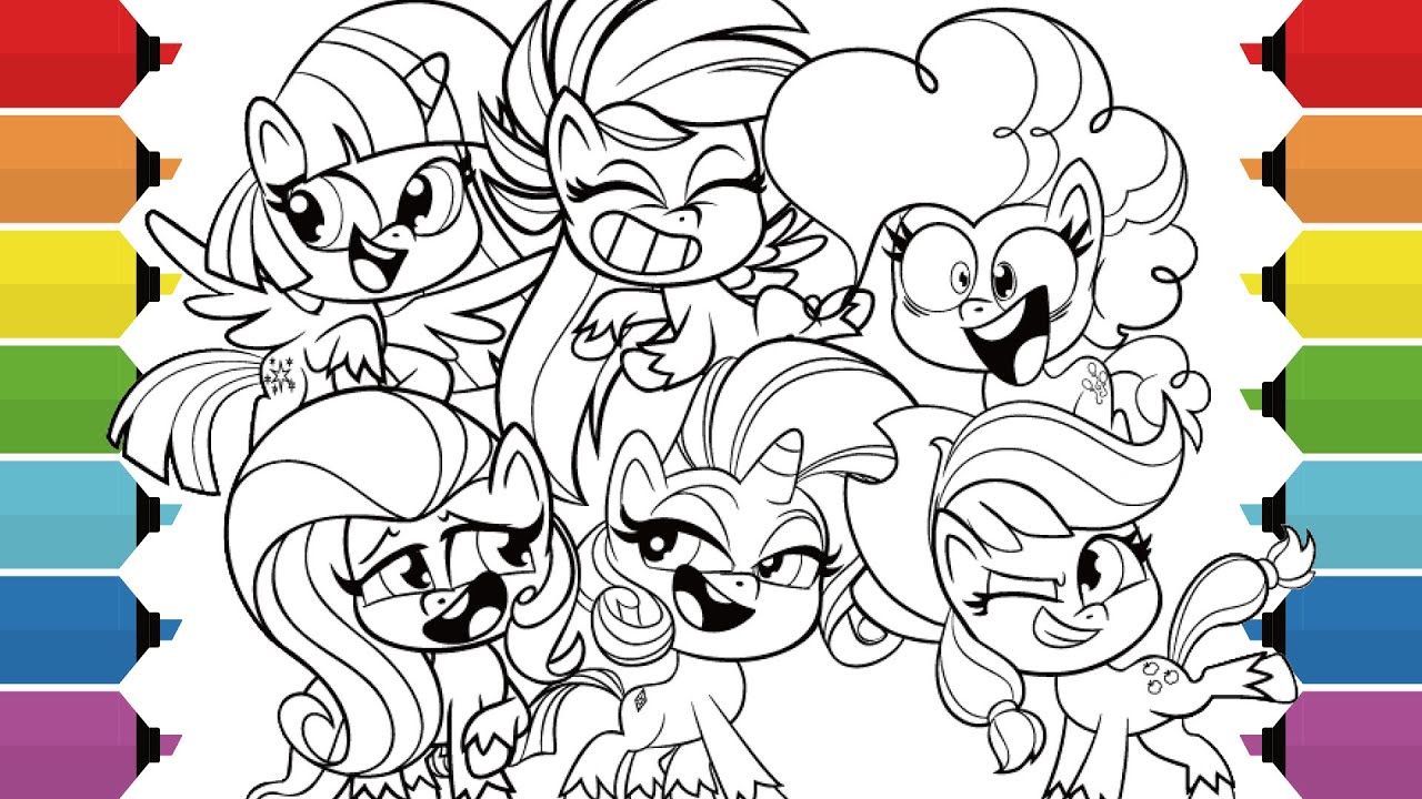 My Little Pony : Pony Life Coloring Pages | Pinkie Pie, Rarity, Twilight Sparkle, Applejack