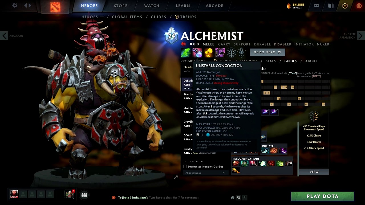 Understanding: Alchemist (A Dota 2 Guide) 105- Item Guide *7.28B*