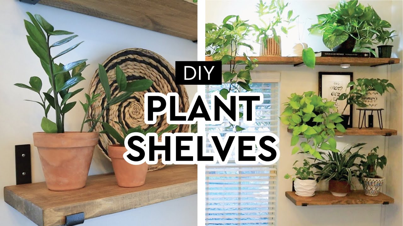 HOW TO DIY A PLANT SHELF | Wooden Industrial Style Shelves  | Styling Plant Shelves