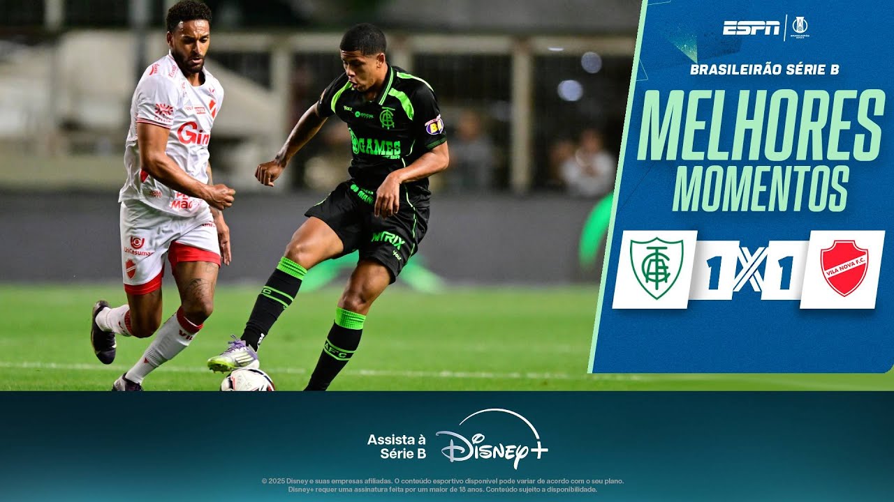 AMÉRICA-MG SAI ATRÁS, MAS REAGE E BUSCA EMPATE CONTRA O VILA NOVA | MELHORES MOMENTOS