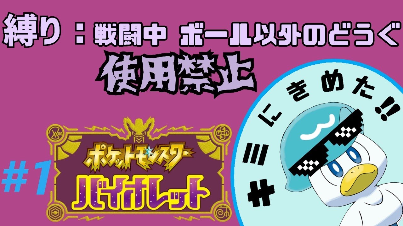 【ポケモンバイオレット】あたらしいポケモンきたー！【縛りあり】