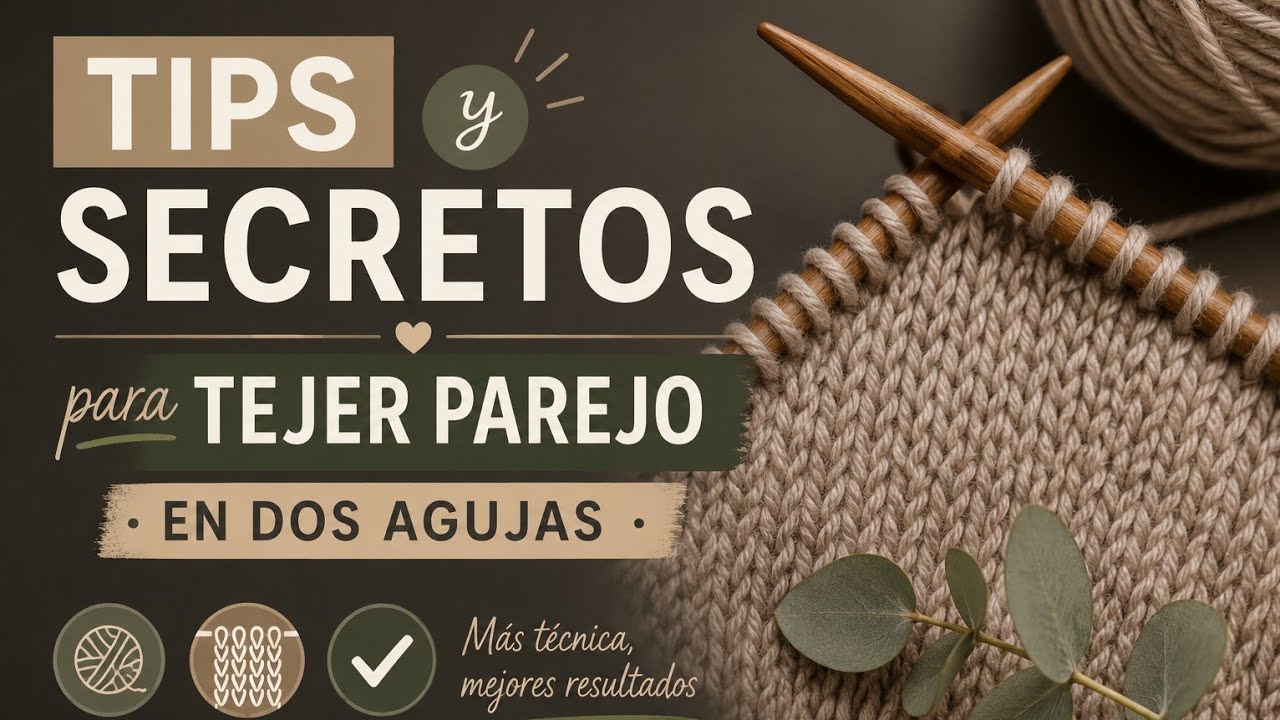Secretos para tejer Parejo y mejorar la tensión de tus Tejidos/ Tejiendoconleonardo.