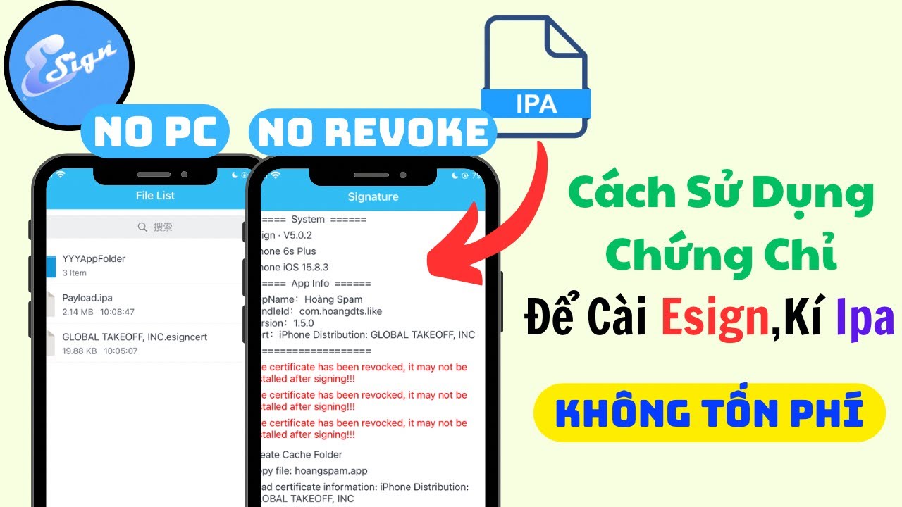 [Chi Tiết]Các Cách Dùng Chứng Chỉ Để Cài Esign,Kí Ipa Mà Không Tốn Phí