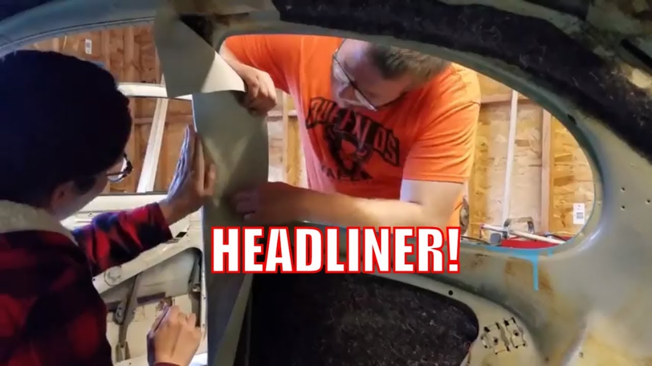 VW Beetle Headliner Install!  Volkswagen interior FINALLY going together