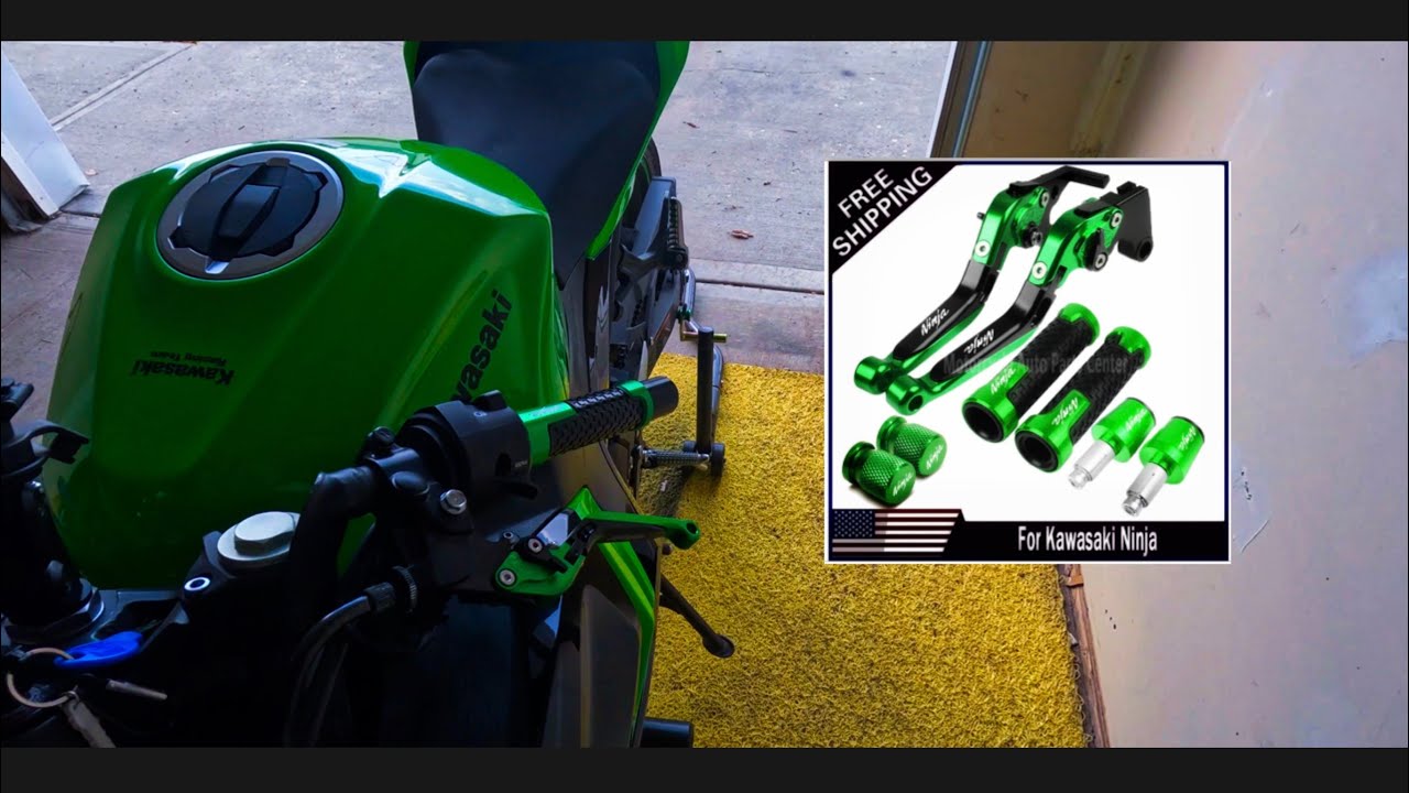 Ninja 400 EBay Handle Bar Grips - Break & Clutch Lever Install | How to