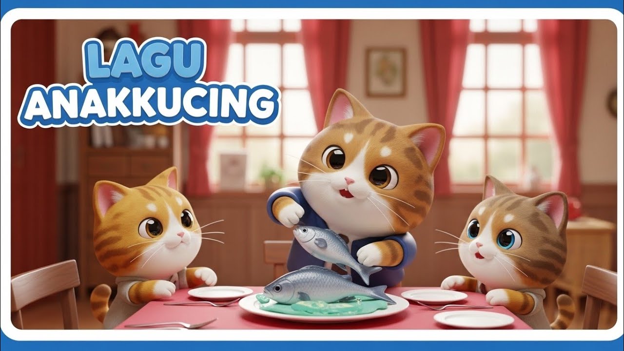 ANAK KUCING MEONG MEONG 😺 LAGU ANAK VIRAL BALITA | ANIMASI 3D LUCU & CERIA
