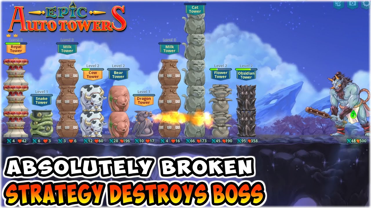 This Unstoppable Tower Combo Melts Bosses 😂 - Epic Auto Towers