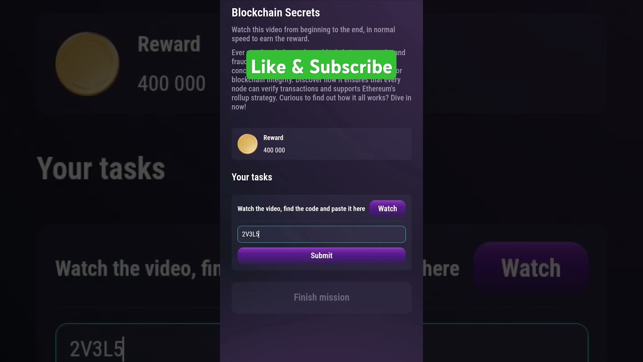 Blockchain Secrets Tapswap Video Code | Cinema Video Code Tapswap