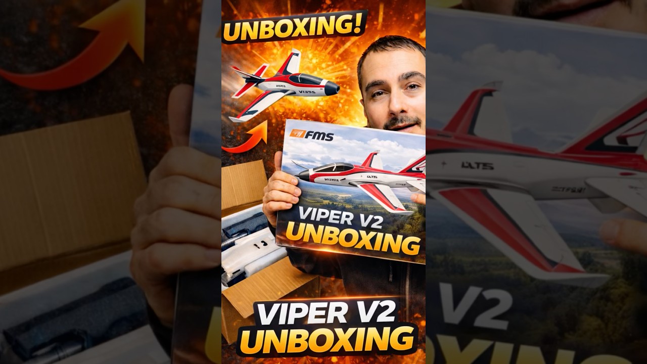FMS EDF Jet 70mm Viper V2 &mdash; Unboxing in 30 Seconds! 🚀🔥 #edf #rcjet #unboxing #fms