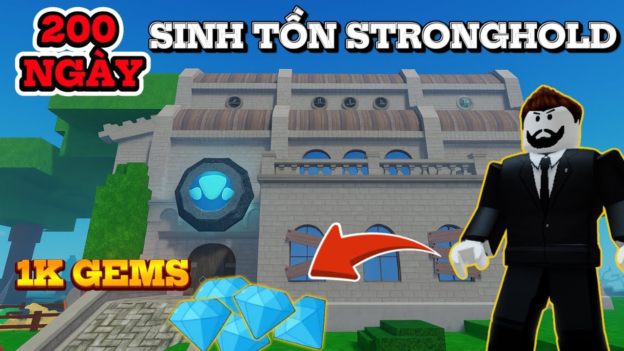 Thử Thách Sinh Tồn 200 Ngày Trong StrongHold Và Mini Game 1K Gems | 99 Nights In The Forest Roblox!