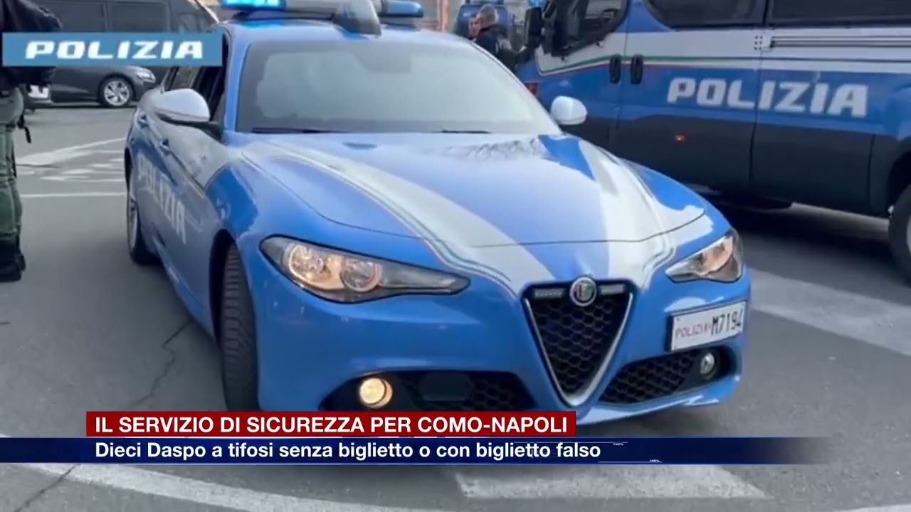 Etg - Sicurezza per Como-Napoli: dieci Daspo a tifosi senza biglietto o con biglietto falso