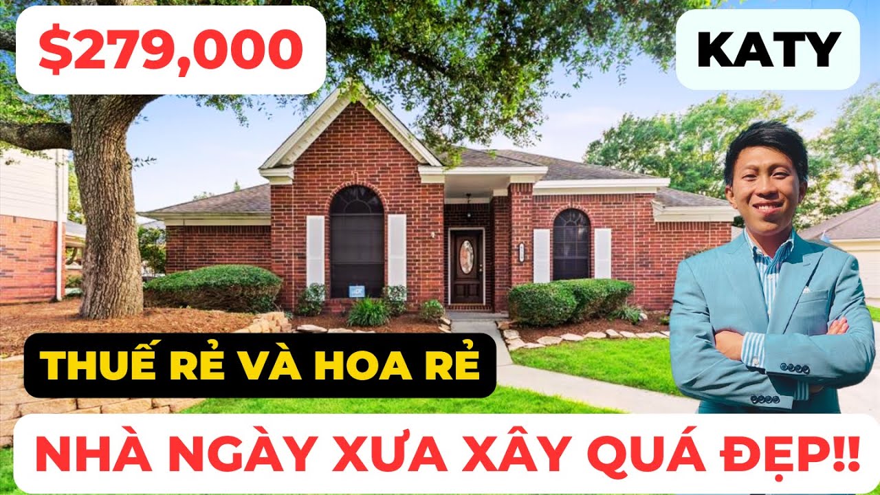 #194 KATY - CĂN NHÀ TRỆT THỜI XƯA XÂY QUÁ ĐẸP VỚI GARAGE TÁCH RỜI!!!!