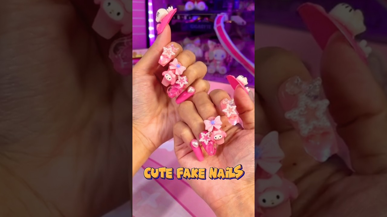 Какие милые накладные ногти вы бы носили, чтобы удивить свою лучшую подругу? 💅💕 #шорты