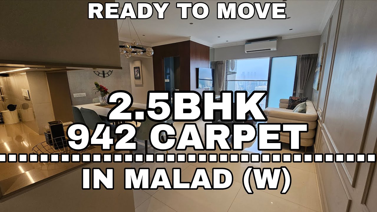 2BHK FLAT IN MALAD WEST | 942 CARPET | BALCONY FLATS | READY TO MOVE | #realestate #2bhk
