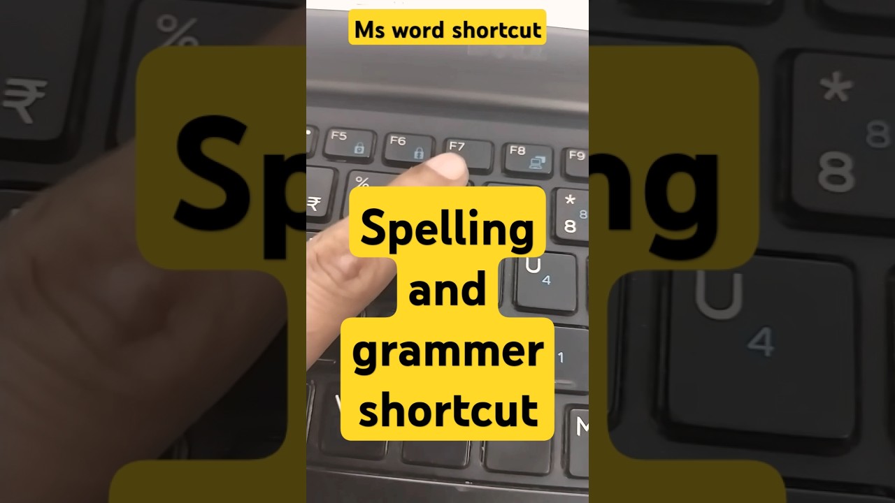How to check spelling and grammar in ms word using this Shortcut #shortcutkeys #msword #computer