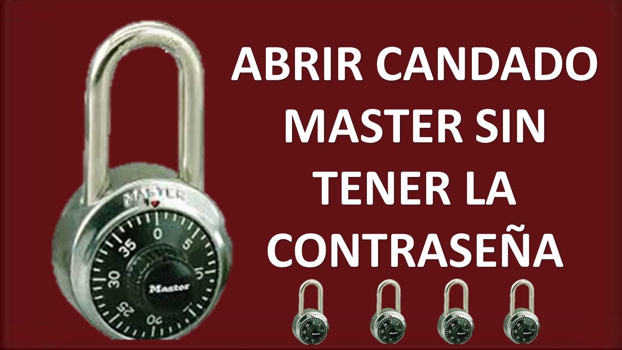 COMO ABRIR UN CANDADO DE COMBINACION MASTER SIN TENER LA CONTRASEÑA