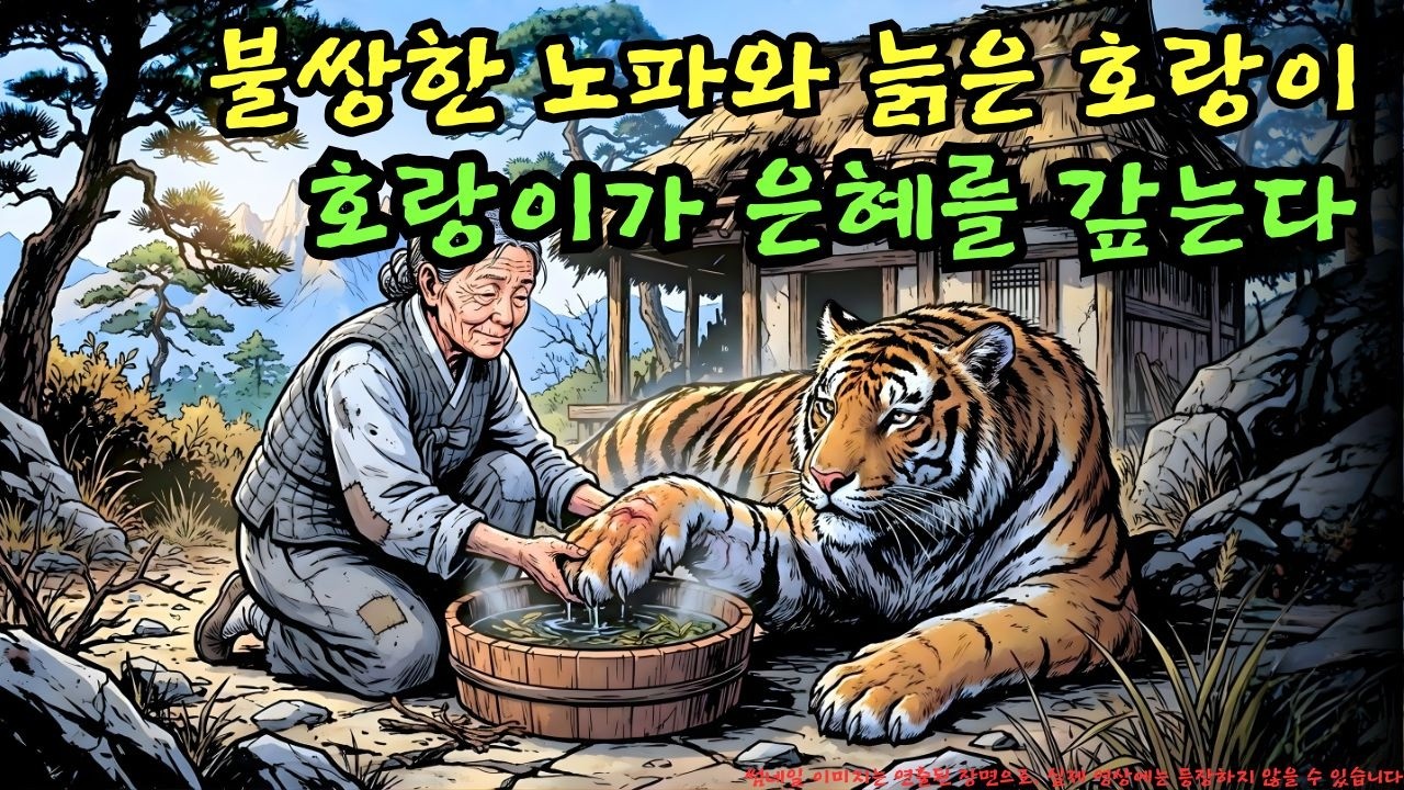 👉 가난한 할머니, 산나물과 생강 달인 물로 부은 발의 늙은 호랑이를 씻기다… 이 행동은 위험하지 않을까?ㅣ옛날이야기 ㅣ민담 ㅣ오디오북ㅣ전설ㅣ설화 ㅣ야담