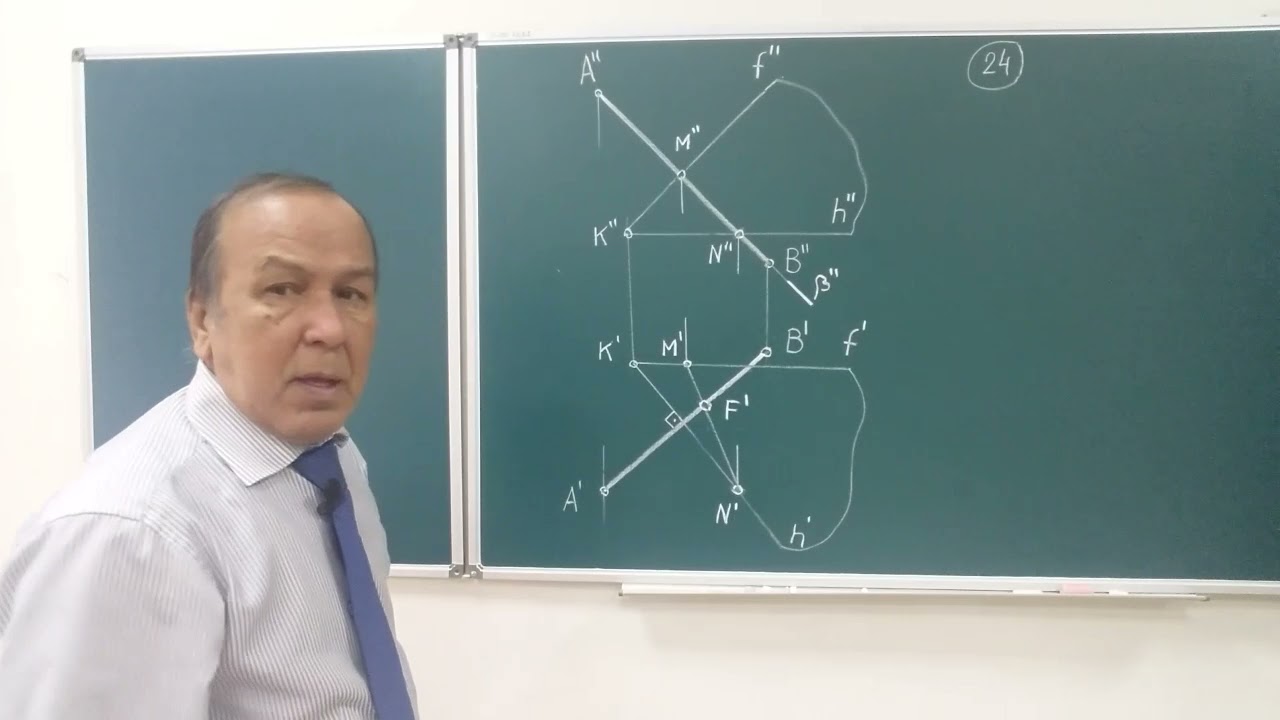 Расстояние от точки до прямой /Distance from a point to a straight line/ Nuqta va to'gri chiziq
