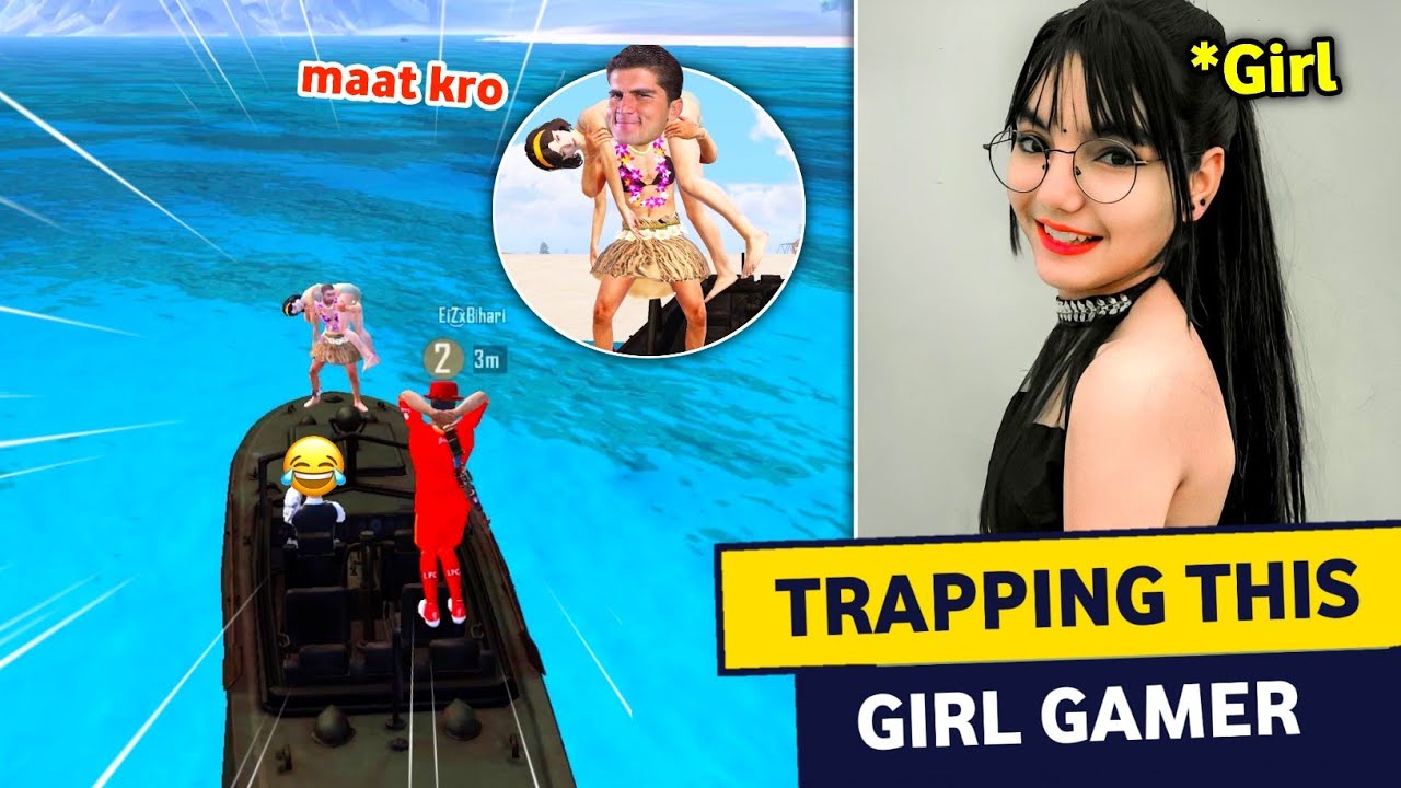 Trapping this Girl gamer was extremely funny 😂💔 - BGMI Funny Gameplay