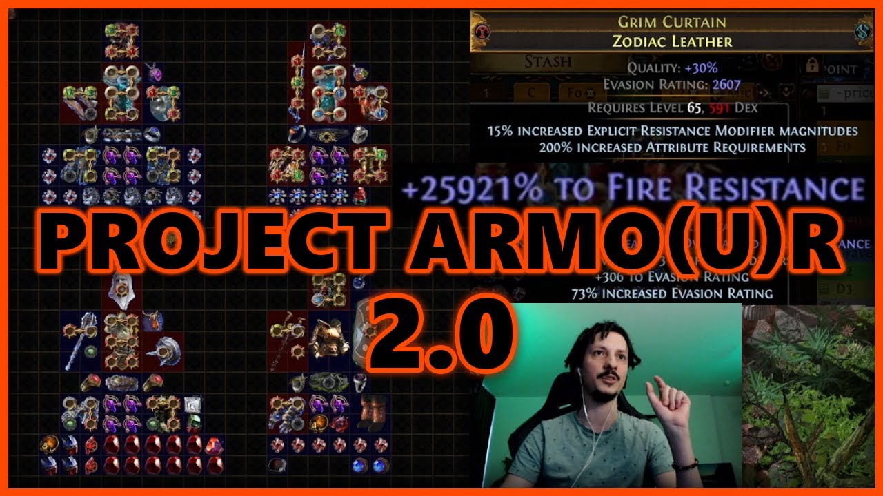[PoE] Project Armo(u)r 2.0 - +25921% Fire Resistance chest - Stream Highlights #708