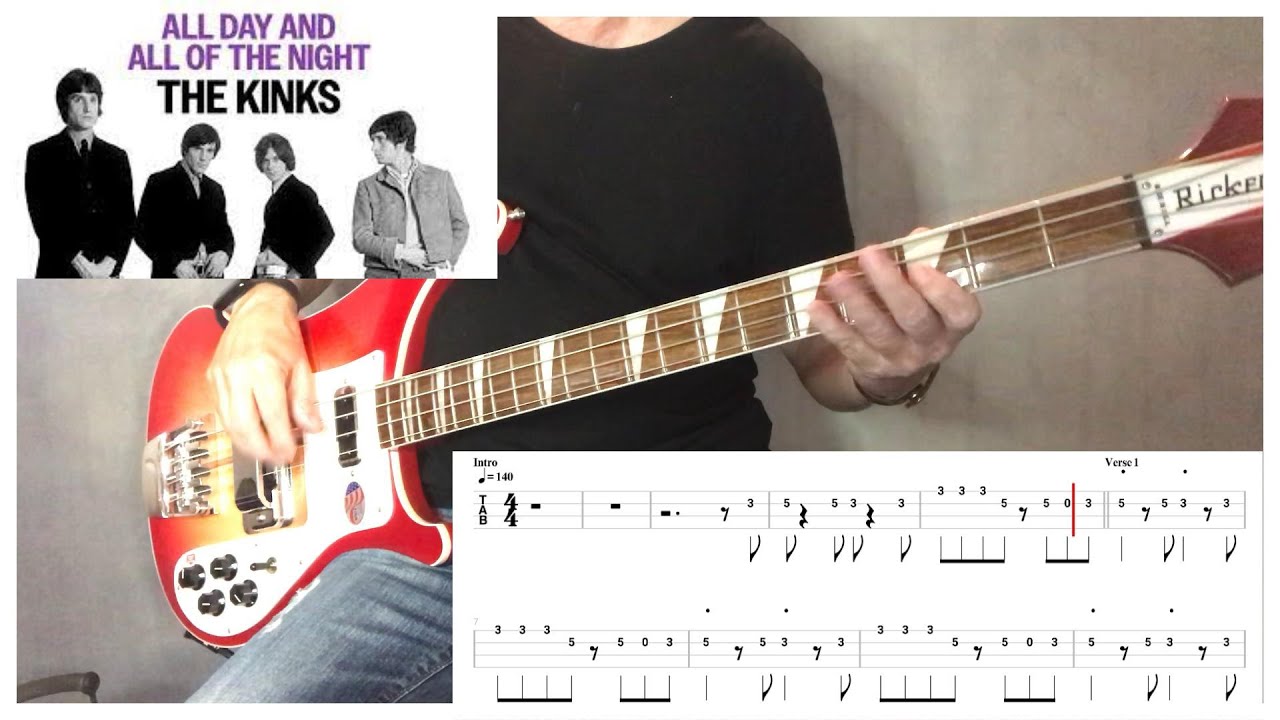 'ALL DAY AND ALL OF THE NIGHT' – KINKS - FRANKS BASS COVERS & TAB