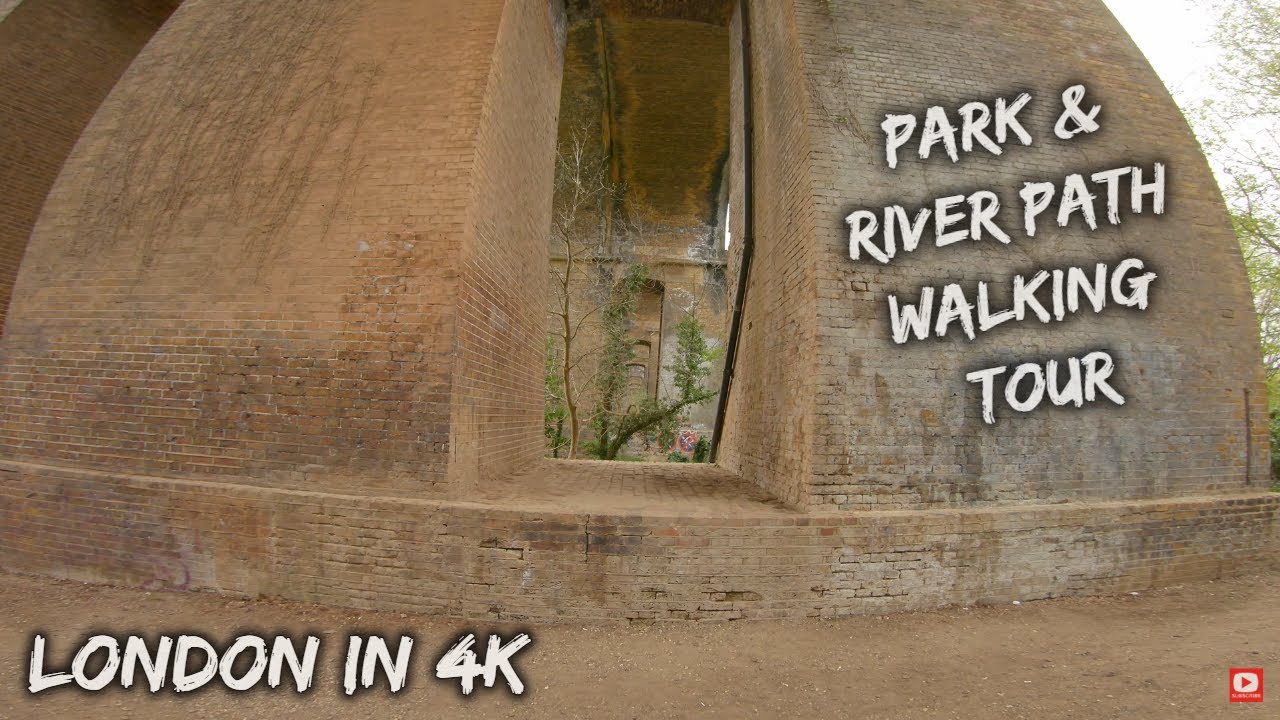 4K London Walk - Park and River Path to Hanwell