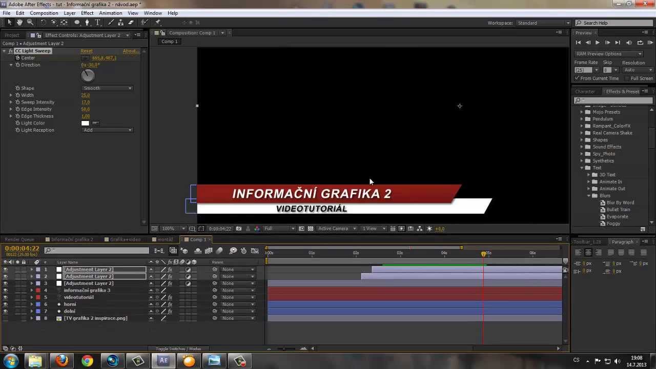 CZTUTORIÁL - After Effects 136 - Informační grafika 2