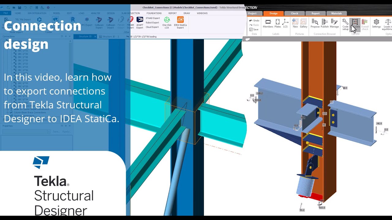 Tekla Structural Designer to IDEA StatiCa link