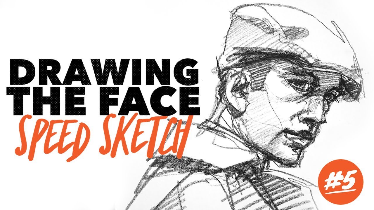 Drawing a face with pencil - QUICK SKETCH TECHNIQUE #5