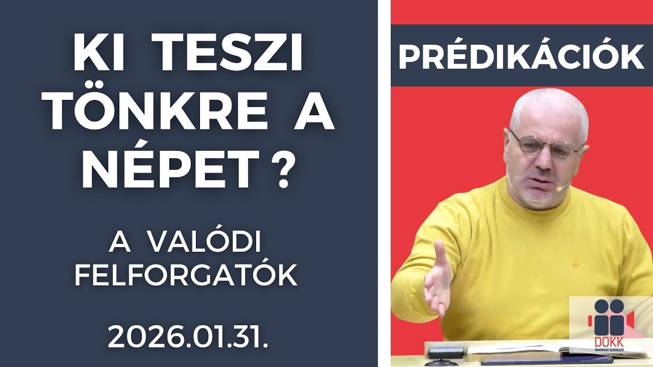 Dombóvári Gyülekezeti Alkalom élő közvetítése  2026.01.31-én (szombaton) 16:00 órától.