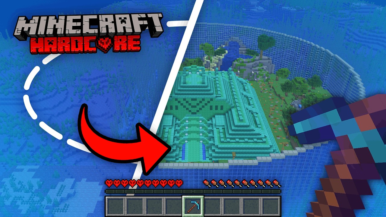 Spędziłem 126 Godzin Aby Wysuszyć Ocean w Minecraft Hardcore...
