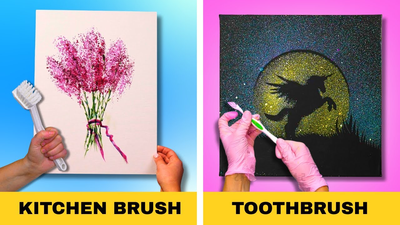 50+ EASY & COLORFUL ART HACKS FOR ALL AGES 🎨 Bright Painting Ideas! 🖌️✨